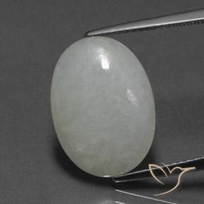 8.42ct 天然 中灰色 翡翠, 椭圆形, 不透明