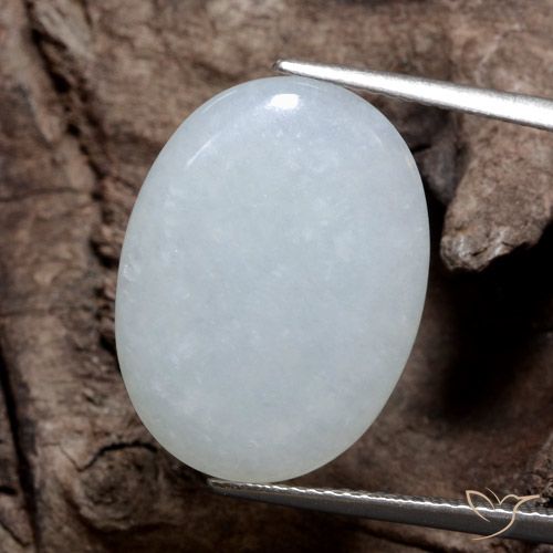 9.95ct 天然 蓝灰色 翡翠, 椭圆形, 半透明