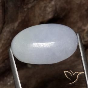 5.14克拉天然翡翠，椭圆形，半透明
