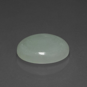 5.28克拉天然绿色硬玉，椭圆形切割，13.9×11毫米，半透明