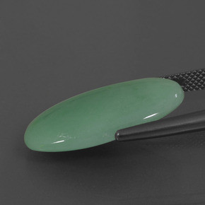 19.15克拉天然翡翠，椭圆形切割，不透明