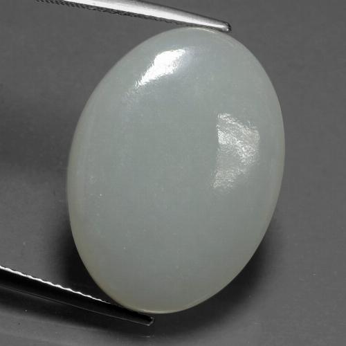 20.83克拉天然绿色硬玉，椭圆形切割，23.3×17毫米，半透明
