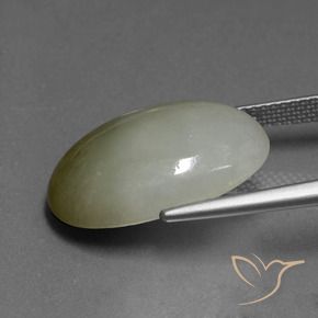 13.85克拉天然翡翠，椭圆形切割，半透明