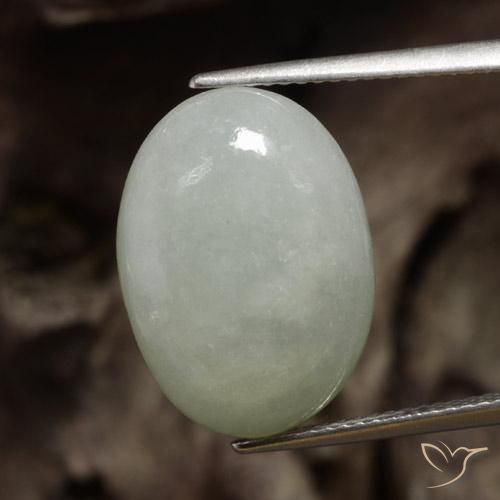 12.13ct 天然 中绿色 翡翠, 椭圆形, 半透明