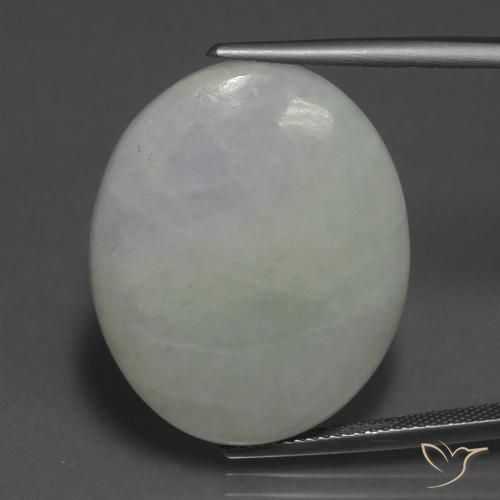 5.15ct 天然鼠尾草绿翡翠, 椭圆形, 不透明