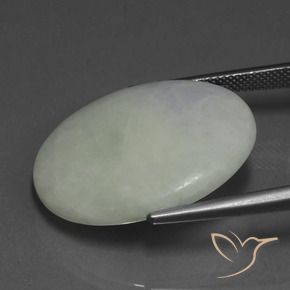 28.99克拉天然翡翠，椭圆形，半透明