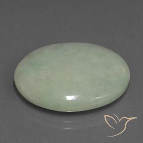 23.40克拉天然翡翠，椭圆形，半透明