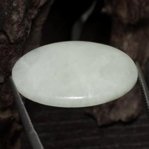 24.59克拉天然绿色硬玉，椭圆形切割，27.2×21.7毫米，半透明