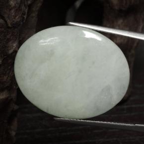 24.59克拉天然绿色硬玉，椭圆形切割，27.2×21.7毫米，半透明