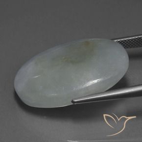 40.64克拉天然翡翠，椭圆形，半透明