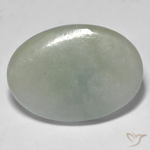 10.10克拉天然翡翠，椭圆形，半透明