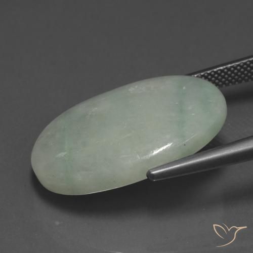 20.92克拉天然翡翠，椭圆形，半透明