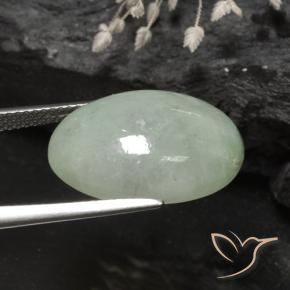 15.21克拉天然翡翠，椭圆形，半透明