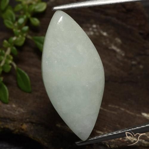 8.14ct 天然 中绿色 翡翠, 榄尖形, 半透明