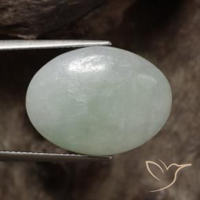 18.35克拉天然翡翠，椭圆形，半透明
