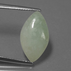 5.03克拉天然绿色硬玉，马眼形，17.8×9.9毫米，半透明