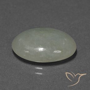 10.09克拉天然翡翠，椭圆形，半透明