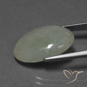 10.09克拉天然翡翠，椭圆形，半透明
