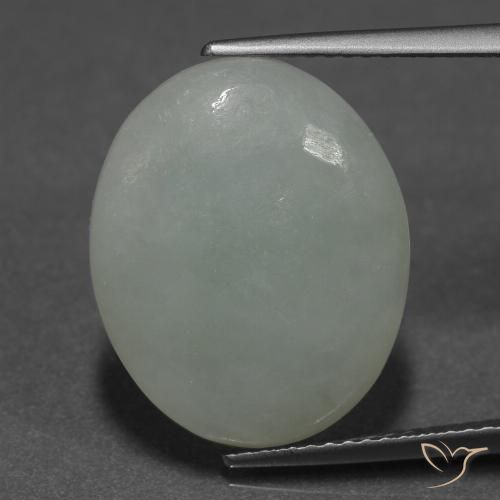 10.18ct 天然 中绿色 翡翠, 椭圆形, 半透明