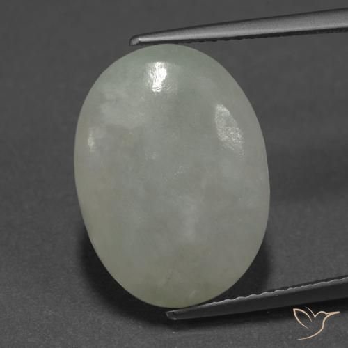 9.31ct 天然 中绿色 翡翠, 椭圆形, 半透明
