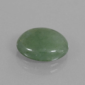 4.05克拉天然绿色硬玉，椭圆形切割，11.7×9.4毫米，半透明