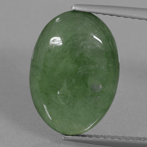 6.58克拉天然绿色硬玉，椭圆形切割，15.1×10.6毫米，半透明