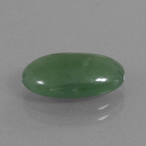 4.00克拉天然绿色硬玉，椭圆形切割，13.3×8毫米，半透明