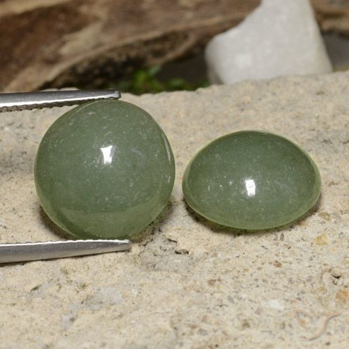 13.90ctw 天然 棕绿色 翡翠, 圆形的, 半透明