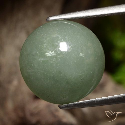 8.13ct 天然 中绿色 翡翠, 圆形的, 半透明