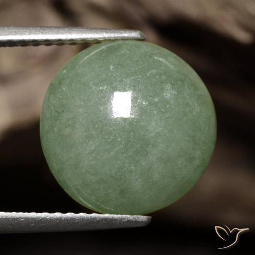 7.98克拉天然翡翠，圆形的，半透明