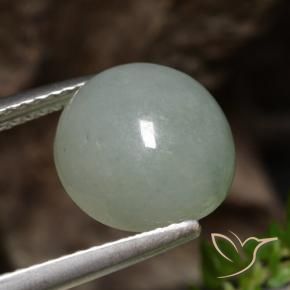 6.51克拉天然翡翠，圆形的，半透明