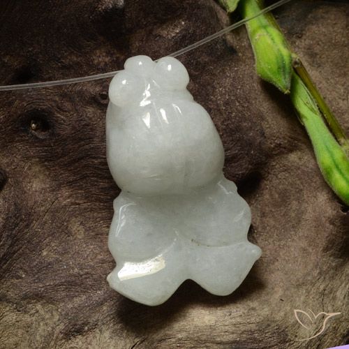 42.70ct 天然 灰白色 翡翠, 花式切割, 半透明