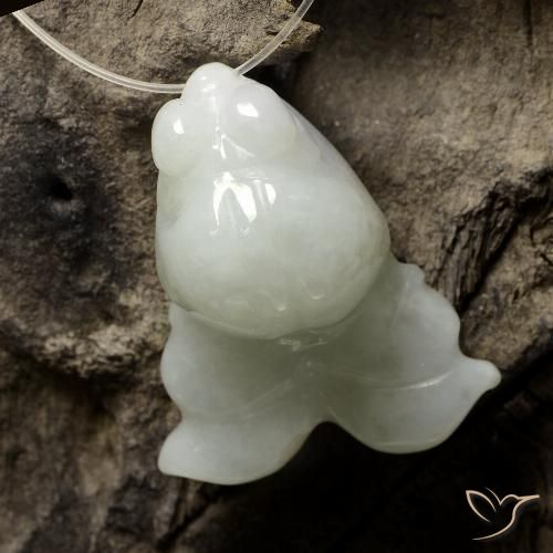39.99ct 天然 绿白色 翡翠, 花式切割, 半透明