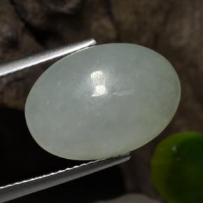 10.75克拉天然绿色硬玉，椭圆形切割，16.6×11.7毫米，半透明