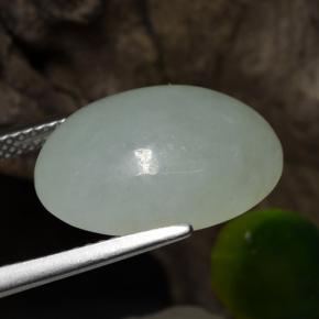 10.75克拉天然绿色硬玉，椭圆形切割，16.6×11.7毫米，半透明