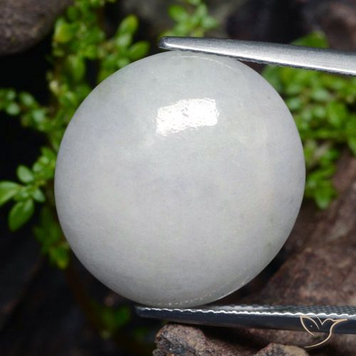 23.67ct 天然 中灰色 翡翠, 椭圆形, 半透明