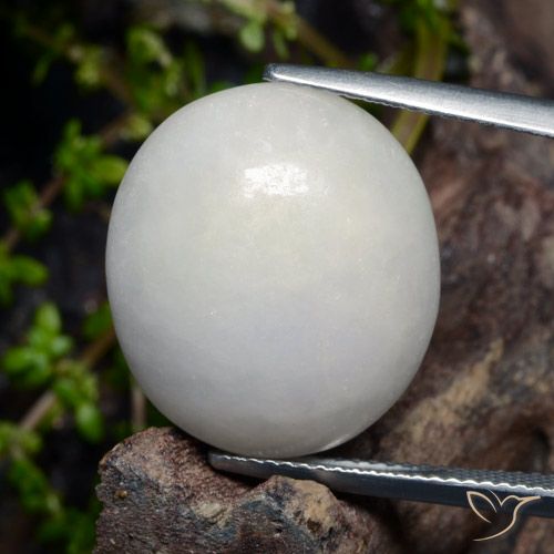 21.02ct 天然 灰白色 翡翠, 椭圆形, 半透明