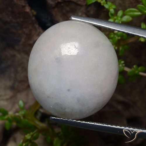 21.41ct 天然 灰白色 翡翠, 椭圆形, 半透明