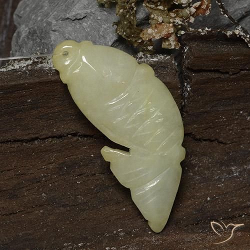 30.43ct 天然 绿黄色 翡翠, 花式切割, 半透明