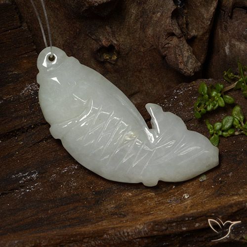 34.27ct 天然 灰白色 翡翠, 花式切割, 半透明