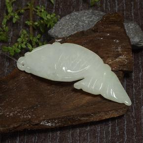 26.32克拉天然绿色硬玉，异形，40.1×15.4毫米，半透明