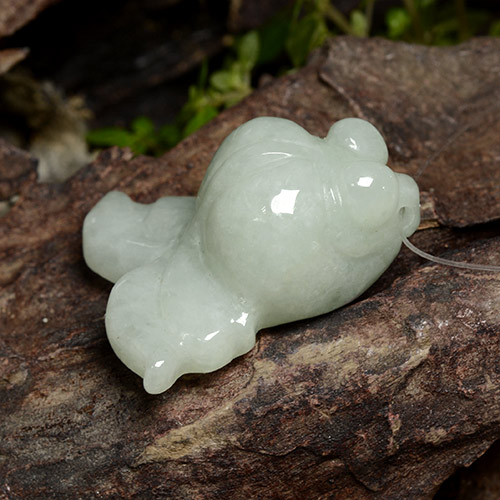 31.75克拉天然白色硬玉，异形，23.6×22.6毫米，半透明