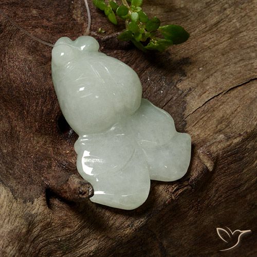 31.71ct 天然 浅黄绿色 翡翠, 花式切割, 半透明