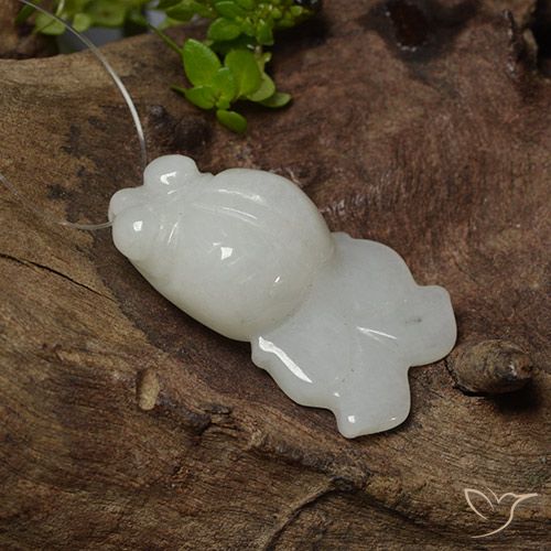 29.07ct 天然 灰白色 翡翠, 花式切割, 半透明