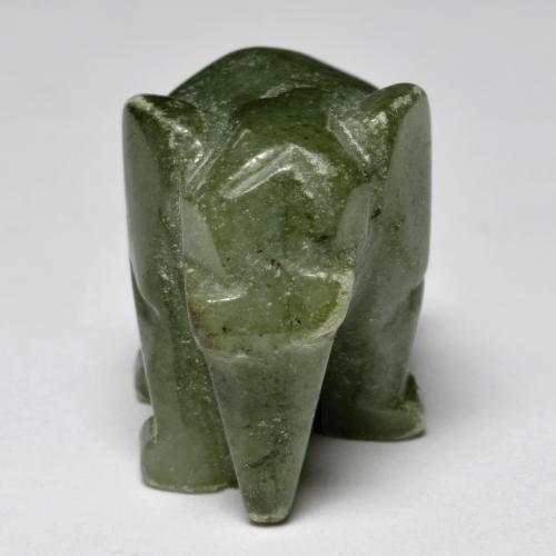 52.61克拉天然绿色硬玉，异形，15.1×14.6毫米，不透明