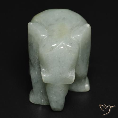 59.48克拉天然绿色硬玉，异形，24.7×14.8毫米，不透明
