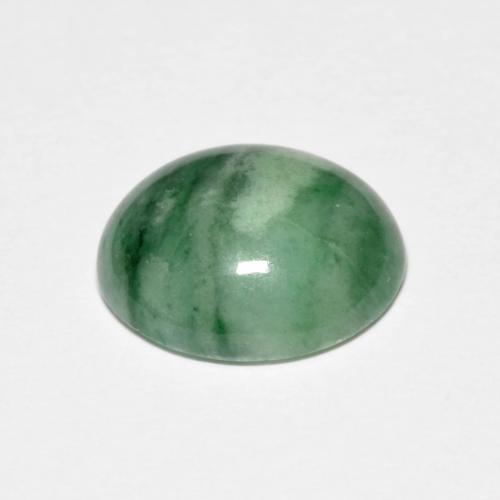 3.97克拉天然绿色硬玉，椭圆形切割，11.5×10毫米，不透明