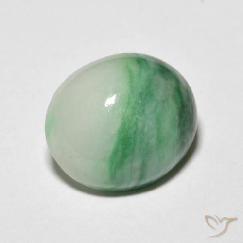 4.12克拉天然翡翠，椭圆形，不透明