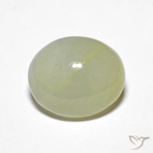4.62ct 天然 中绿色 翡翠, 椭圆形, 半透明