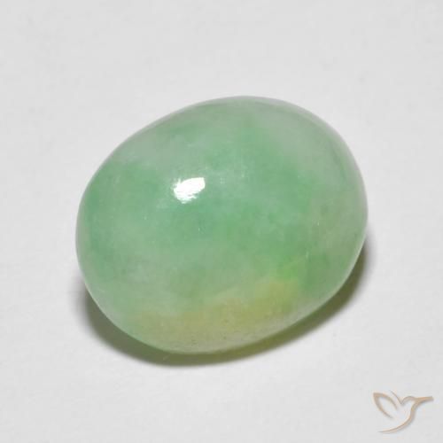 5.09克拉天然翡翠，椭圆形，不透明